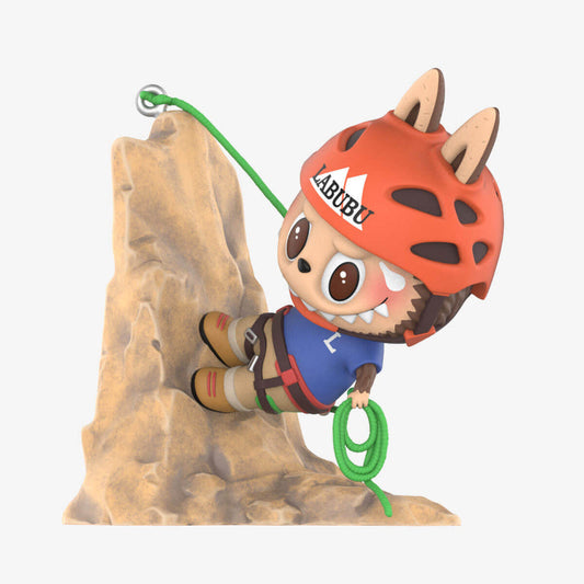 Labubu Climber Figurine – Fixed Pose Display with Rock Base